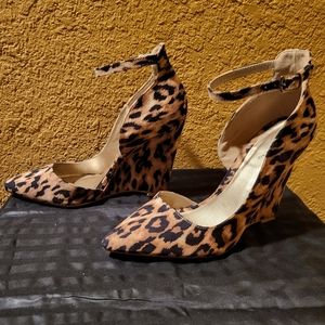 Cheetah Print Wedges